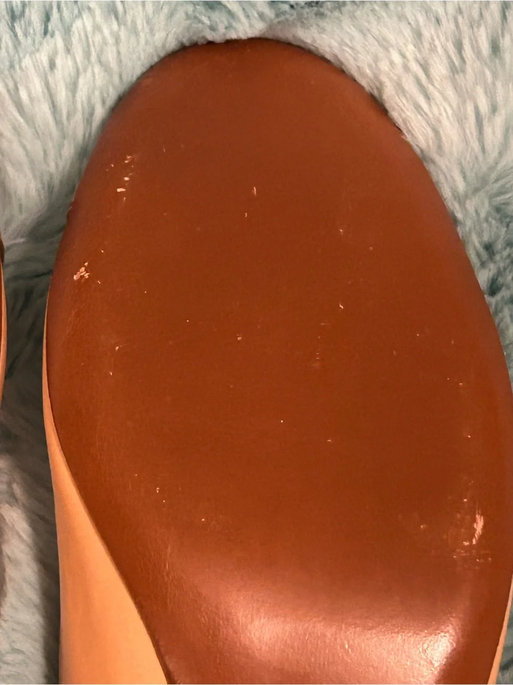 Tory Burch Two-Tone Pink and Brown Leather Cap-Toe Ballet Flats